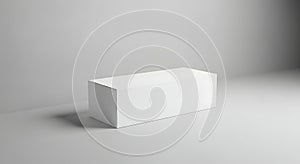 White Box Mockup, Rectangle Package, Blank Product Display