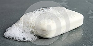 White Soap with Bubbles