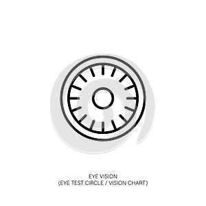 Eye Vision Test Circle Icon