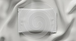 Blank Sachet Mockup on Silk Fabric