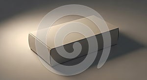 Blank White Rectangular Box Mockup with Soft Lighting