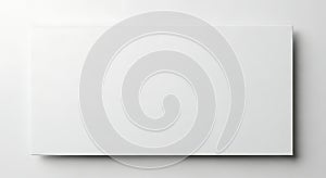 Blank White Rectangular Box Mockup with Soft Shadow