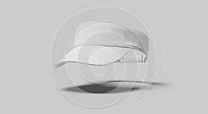 White Visor Cap on Light Background