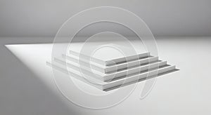 Minimalist White Product Display Stage