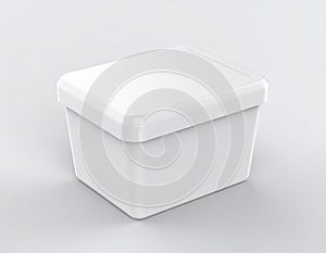 White Plastic Container Mockup