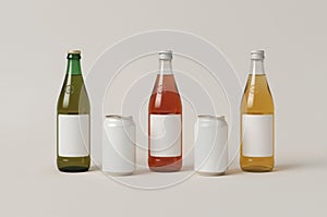 Beverage Mockup: Bottles and Cans