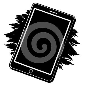 Simple Vector Illustration of a Modern Tablet