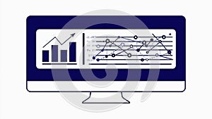 Business Data Analytics Monitor Display