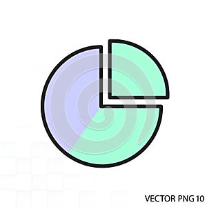 Simple Pie Chart Icon with Two Segments