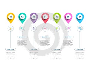 Clean minimalistic business 5 step process chart infographics wi