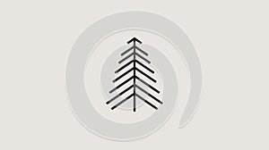 A clean and minimalistic font made up of simple straight lines mimicking the clean lines of a pine tree. photo