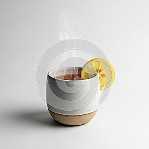 Is a clean, minimalistic white, emphasizing the simplicity and elegance