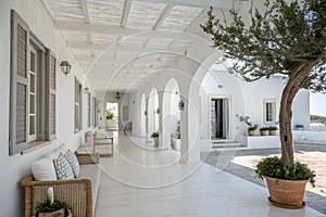 Minimalistic white interior design