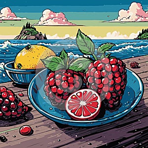 blackberry vector art for design needs