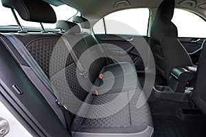 Clean modern car back seats