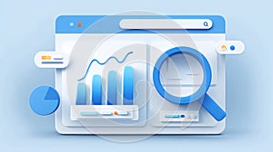 Data Analysis and Search Concept Illustration