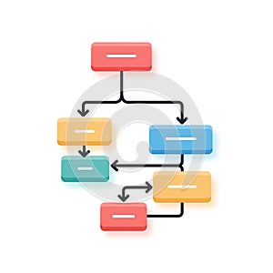 Colorful Flowchart Diagram on White Background