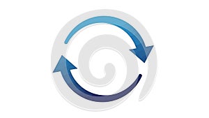 Blue Circular Arrows Icon