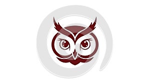 Wise Owl Head Logo Vector Icon