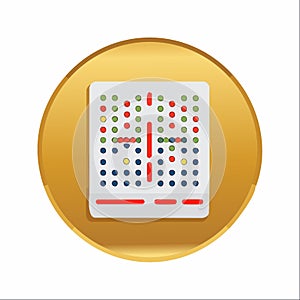 Vector Icon of an Electronics Breadboard