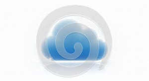 Cloud Computing Icon with Reflection