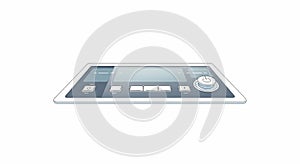 Modern Digital Control Panel Interface Vector Illustration