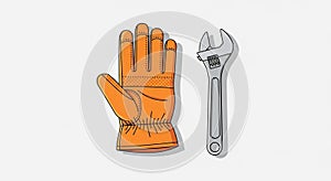 Construction Tools and Safety Gear Illustration