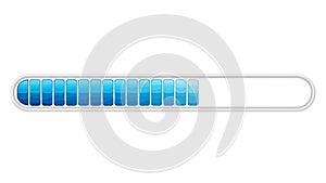 Blue Loading Bar with Progress Indicator