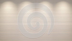 Illuminated White Wood Panel Wall Texture