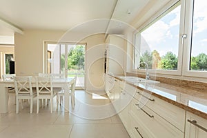 Clean modern kitchen interior