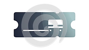 Clean Modern Train Ticket Vector Icon for Commute, vector design Generative AI