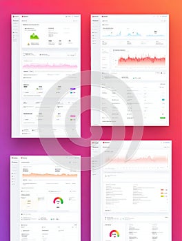Clean and Modern User Interface Design Showcasing Data Analytics Dashboard With Performance Metrics Visualization and