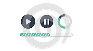 Play, Pause, Loading and Progress Icons