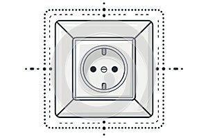 Electrical Wall Socket Vector Icon