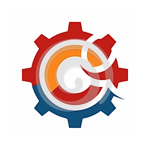 Gear Abstract Logo Design Template Vector