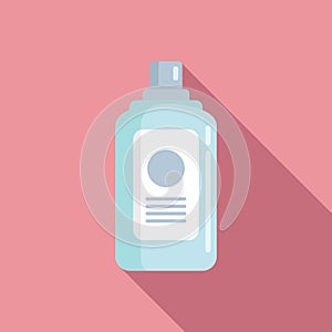 Clean mouthwash icon flat vector. Dental product