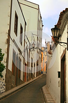 Clean narrow street in Canary Islands