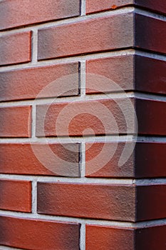 Clean and new Brick wall textured red background