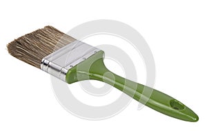 Clean new paint brush isolated on white background clipping path