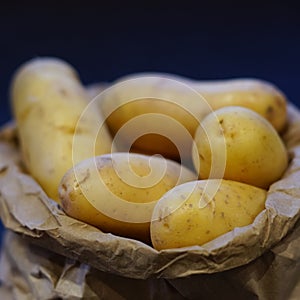 Clean New Potatoes In A Brown Paper Bag