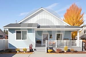 clean, newly installed gable siding