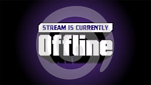 Clean offline streaming text style, with long shadow vector illustration