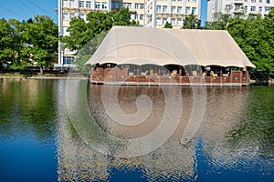 Clean pond on Chistoprudny Boulevard