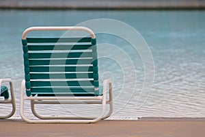 Clean Pool Loungechair Gazing into Aquamarine, Chlorinated Pool