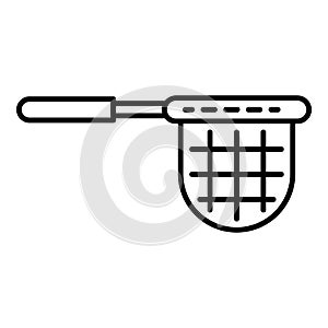 Clean pool net icon, outline style