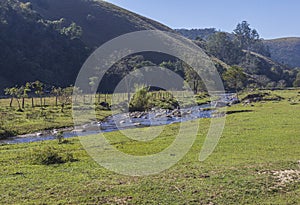 A clean river in the mountainous rural area in the State of São Paulo, Brazil.