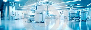 clean room environment for precision manufacturing, emphasizing sterile conditions for sensitive production. photo