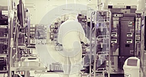 Clean room manufacturing of silicon wafers for the semiconductors industry