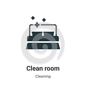 Clean room vector icon on white background. Flat vector clean room icon symbol sign from modern cleaning collection for mobile