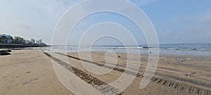 Clean sand and empty deserted Beach